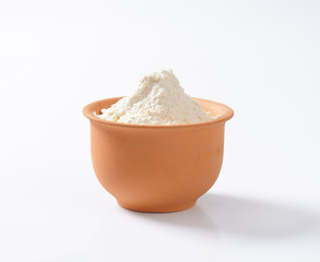 bowl of wheat flour