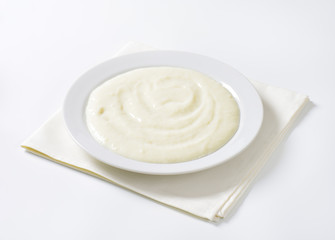 plate of semolina pudding