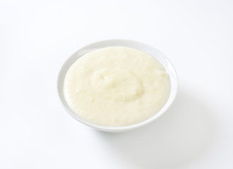 bowl of semolina pudding