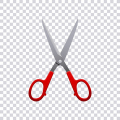 Scissors isolated on transparent background
