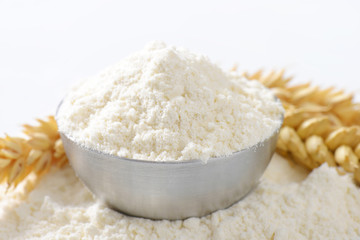 bowl of wheat flour