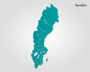Map of Sweden © Максим Лебедик