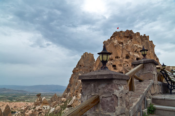 Uchisar castle in Cappadocia