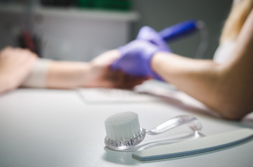  Professional manicure tools, brush and nail file