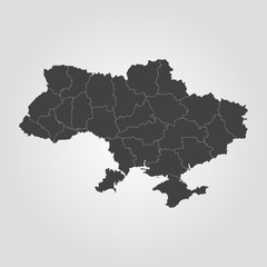Obraz premium Map of Ukraine