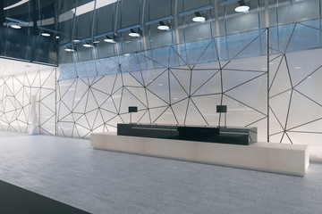 Modern office interior with reception