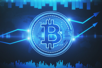 Cryptocurrency and cyberspace concept