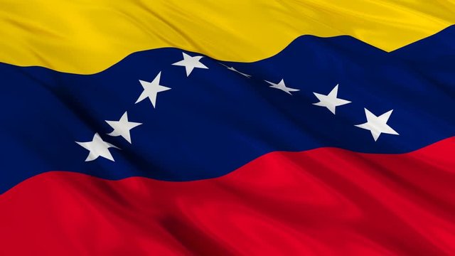 Venezuela Flag Waving. Seamless loop.