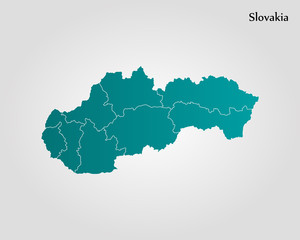 Fototapeta na wymiar Map of Slovakia
