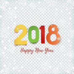 Happy New Year 2018 abstract design template.