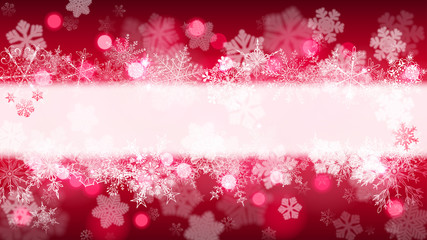 Background of snowflakes with stripe for inscription