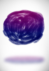 Round sketch on white background
