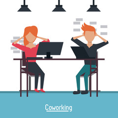 Business coworking office icon vector illustration graphic design