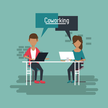 Business coworking office icon vector illustration graphic design