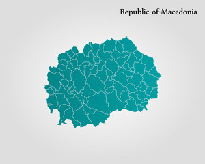 Obraz premium Map of Macedonia