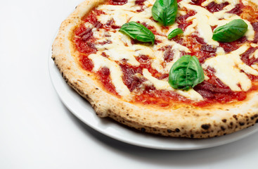 Hot pizza with cheese