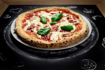 Hot pizza with cheese