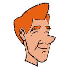 Adult man face icon vector illustration graphic design