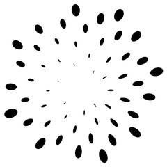 Halftone dotted background circularly distributed. Halftone effect vector pattern. Circle dots isolated on the white background.