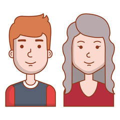 lovers couple avatars characters