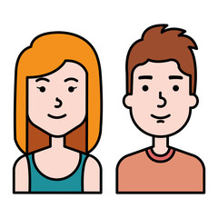 lovers couple avatars characters