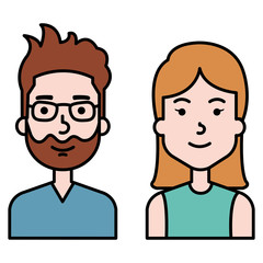 lovers couple avatars characters