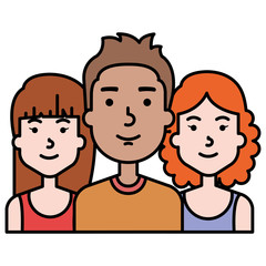 group of persons avatars characters