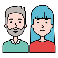 lovers couple avatars characters