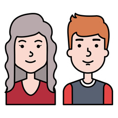 lovers couple avatars characters