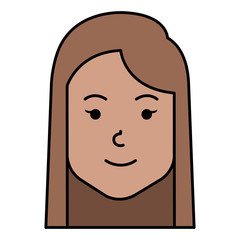 beautiful woman head avatar character