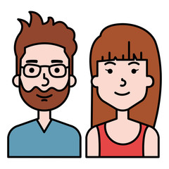 lovers couple avatars characters