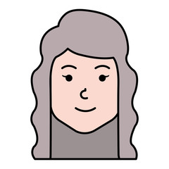beautiful woman head avatar character