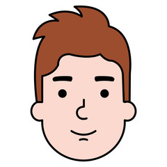 young man head avatar character