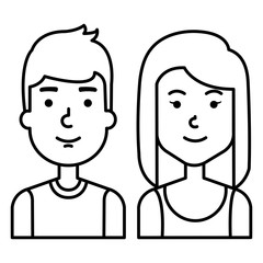 lovers couple avatars characters