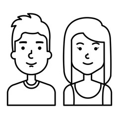 lovers couple avatars characters
