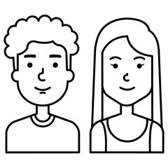 lovers couple avatars characters