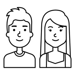 lovers couple avatars characters