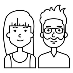 lovers couple avatars characters