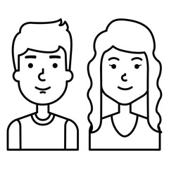 lovers couple avatars characters