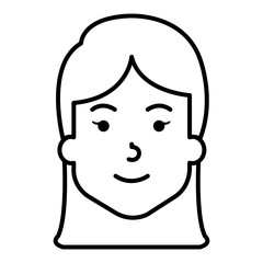 beautiful woman head avatar character