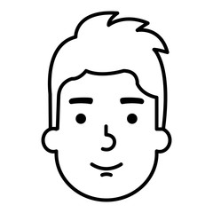 young man head avatar character