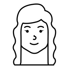 beautiful woman head avatar character