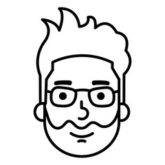 young man head avatar character