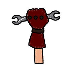 Wrench construction tool icon vector illustration graphic design