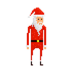 Pixel character Santa for games and applications