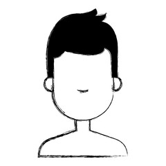 Obraz na płótnie Canvas young man shirtless avatar character