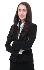 portrait of a woman lawyer in a business suit