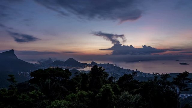 Night to Day Timelapse from Vista Chinesa, Rio de Janeiro, Brazil