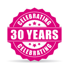 30 years celebrating vector icon