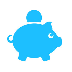 Pig money box vector sign